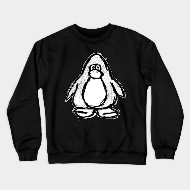 Dark and Gritty Club Penguin Crewneck Sweatshirt by MacSquiddles